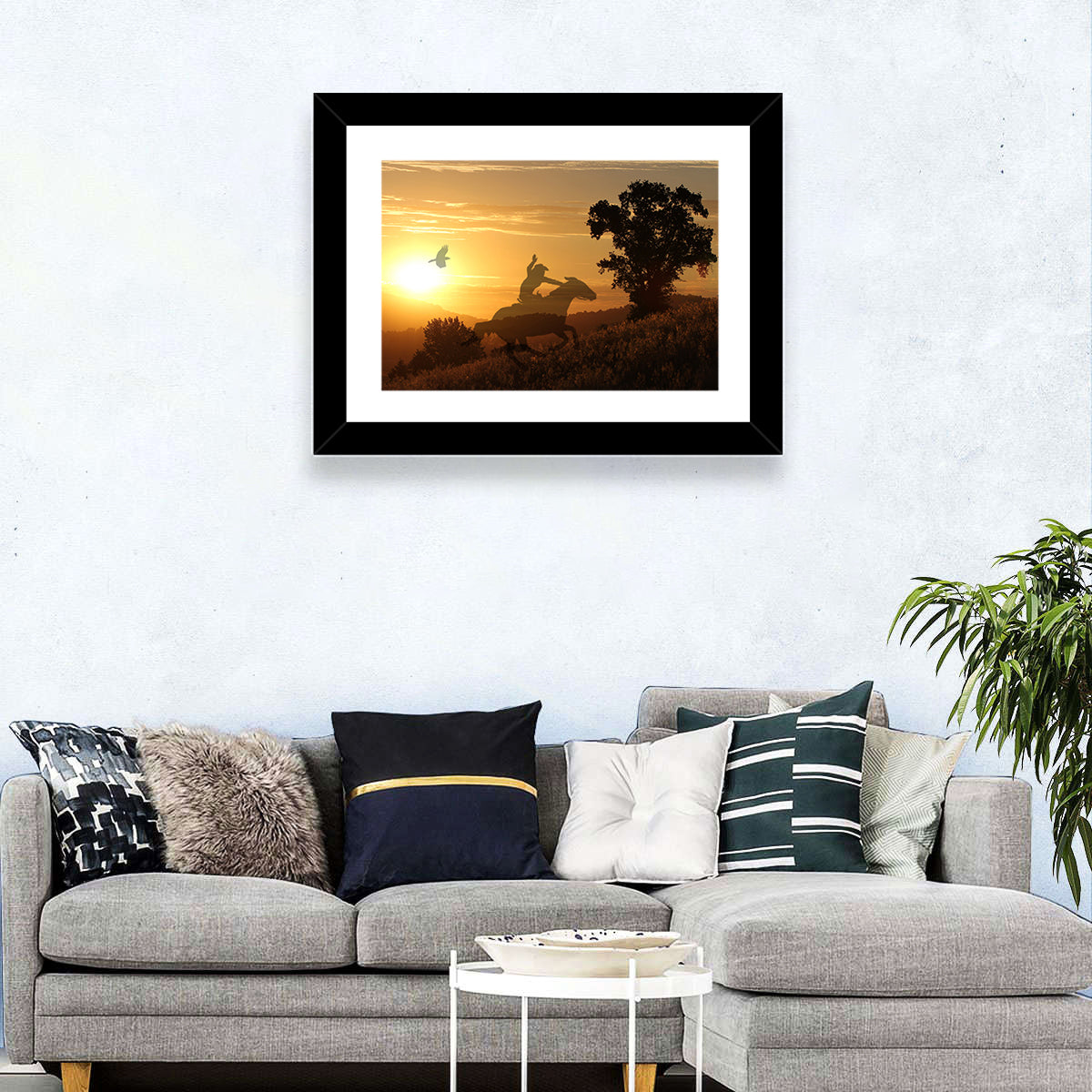Hilly Horse Rider Wall Art