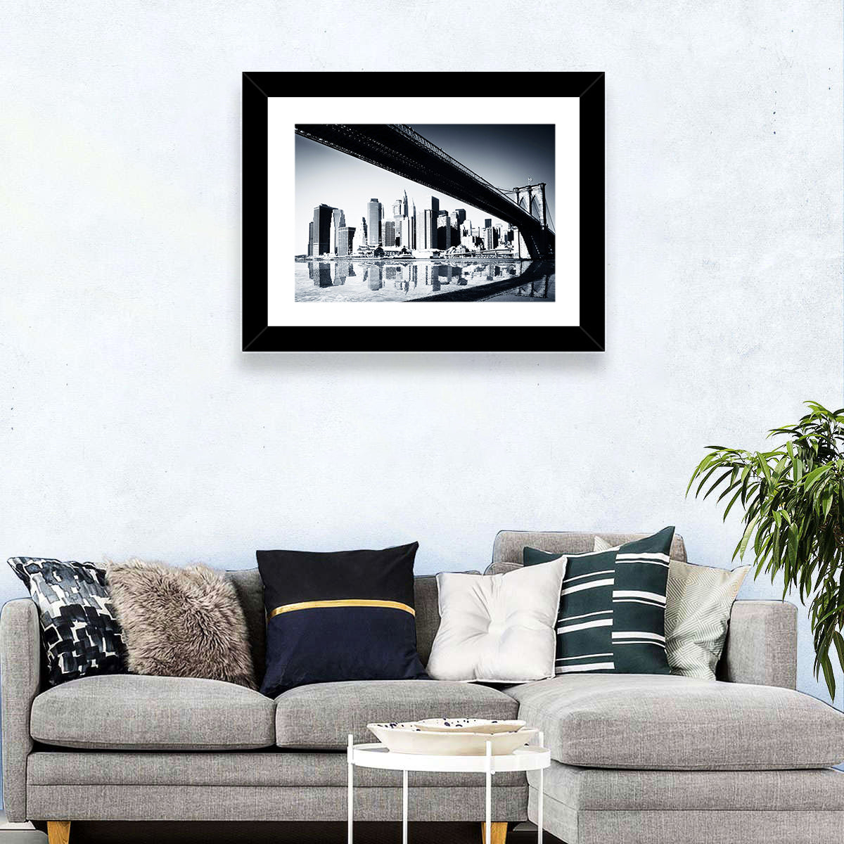 Manhattan River Bridge Wall Art