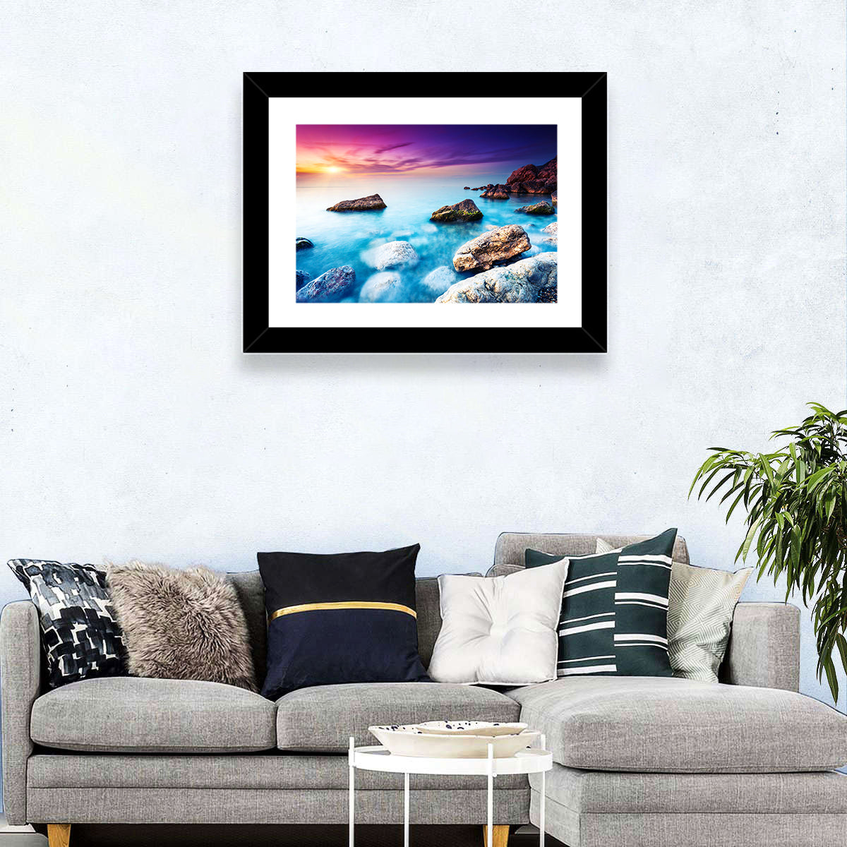 Sea Beach Sunset Wall Art