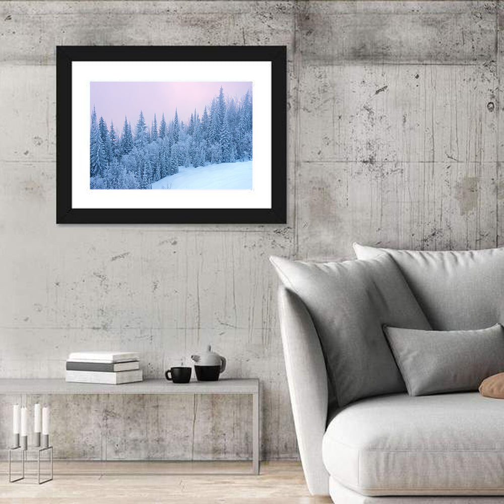 Snowy Winter Forest Wall Art