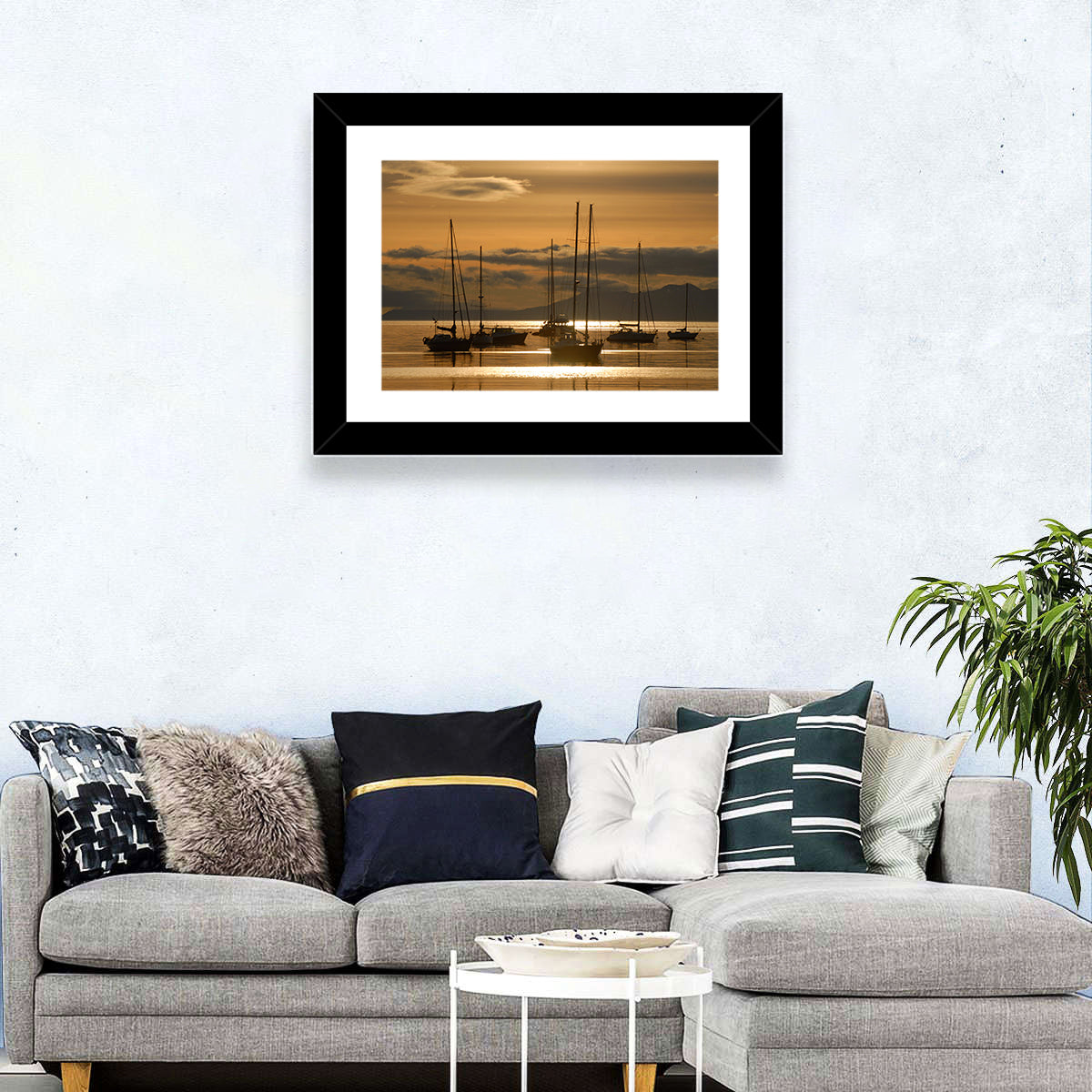 Boats at Sunrise Wall Art