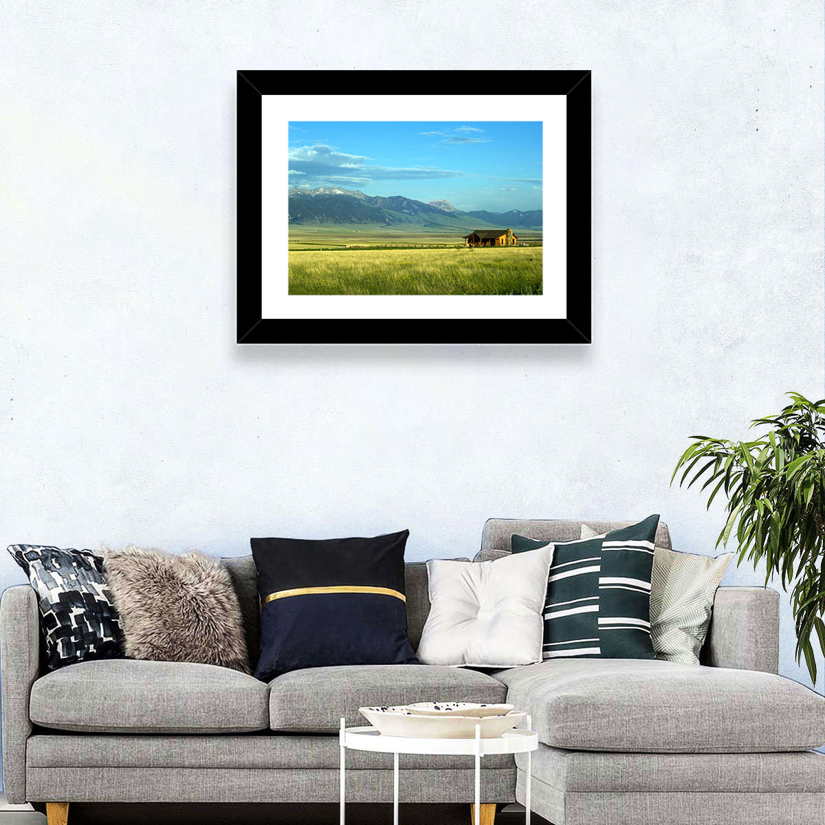 Montana Mountains Ranch Wall Art