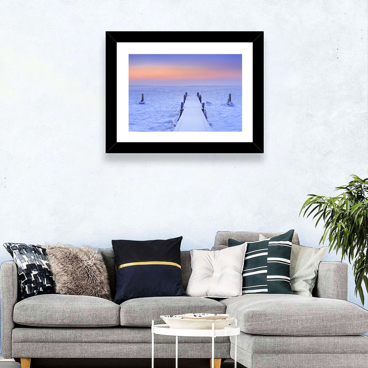 Frozen Lake Jetty Wall Art