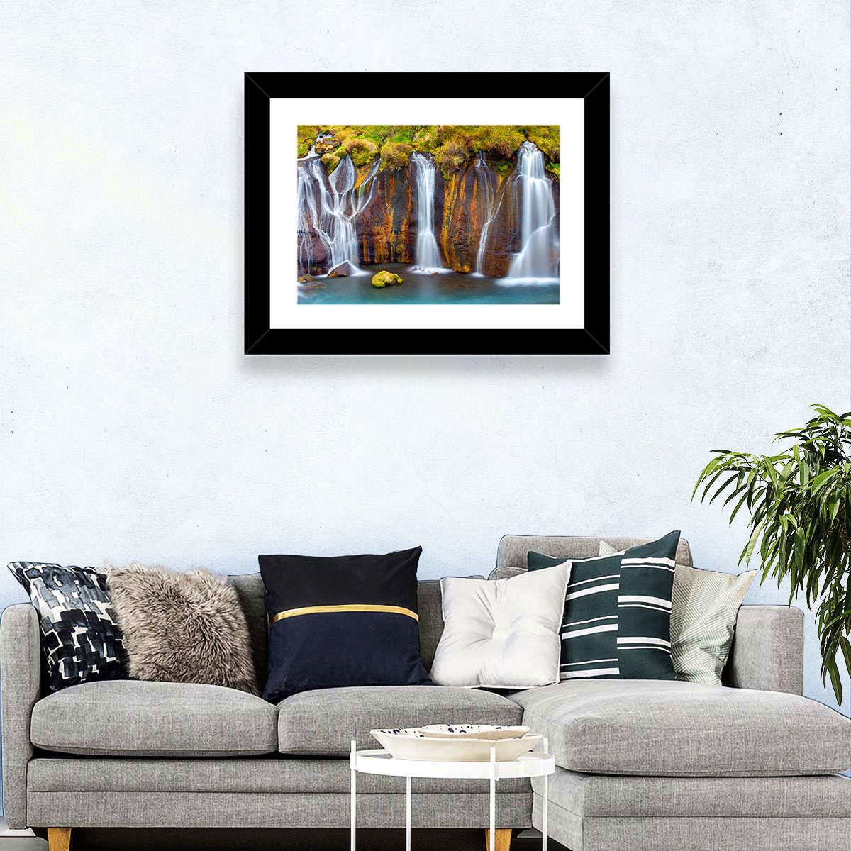 Hraunfossar Falls Wall Art
