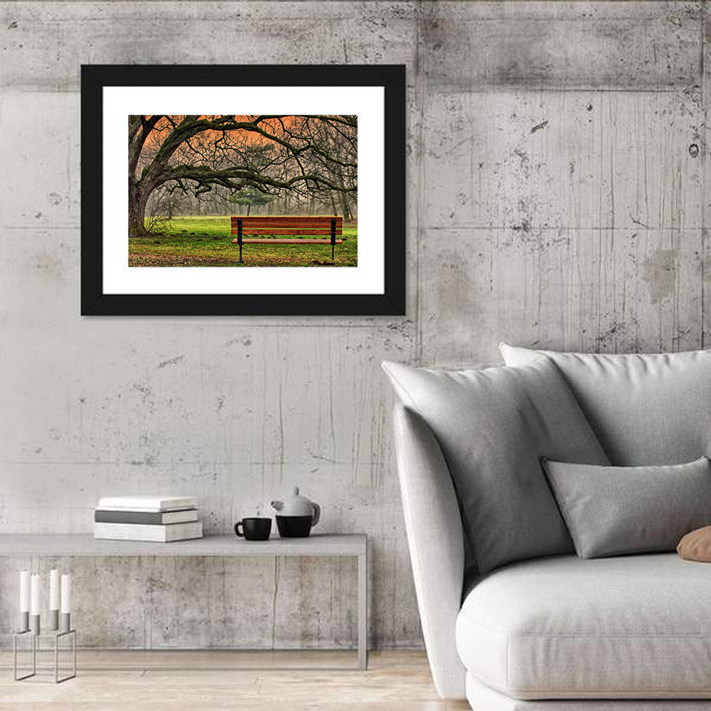 Romantic Autumn Park Wall Art