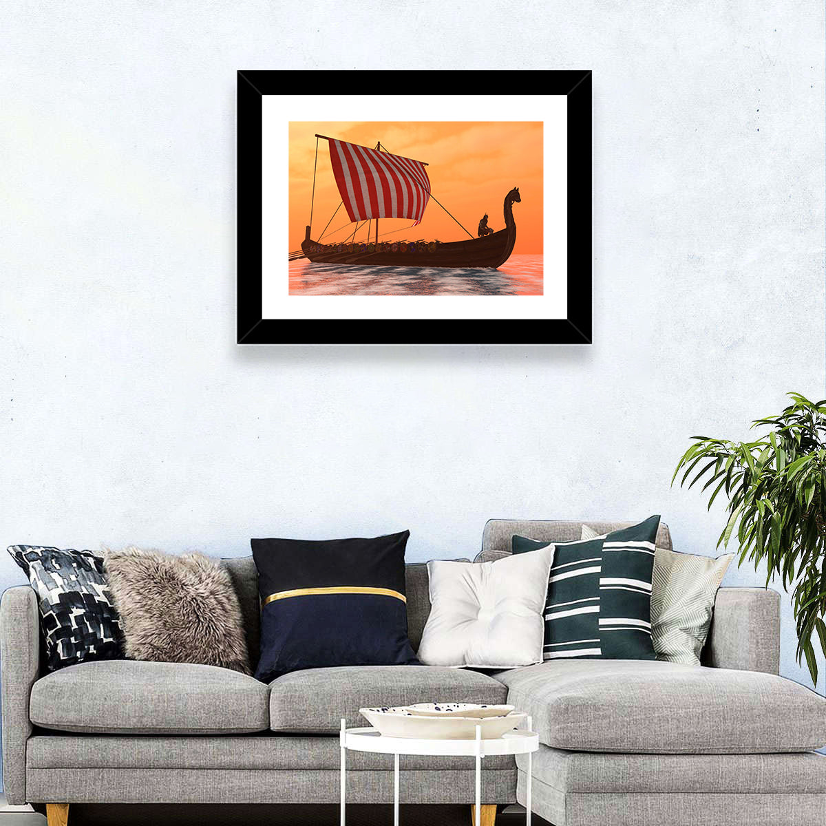 Viking Longboat Wall Art