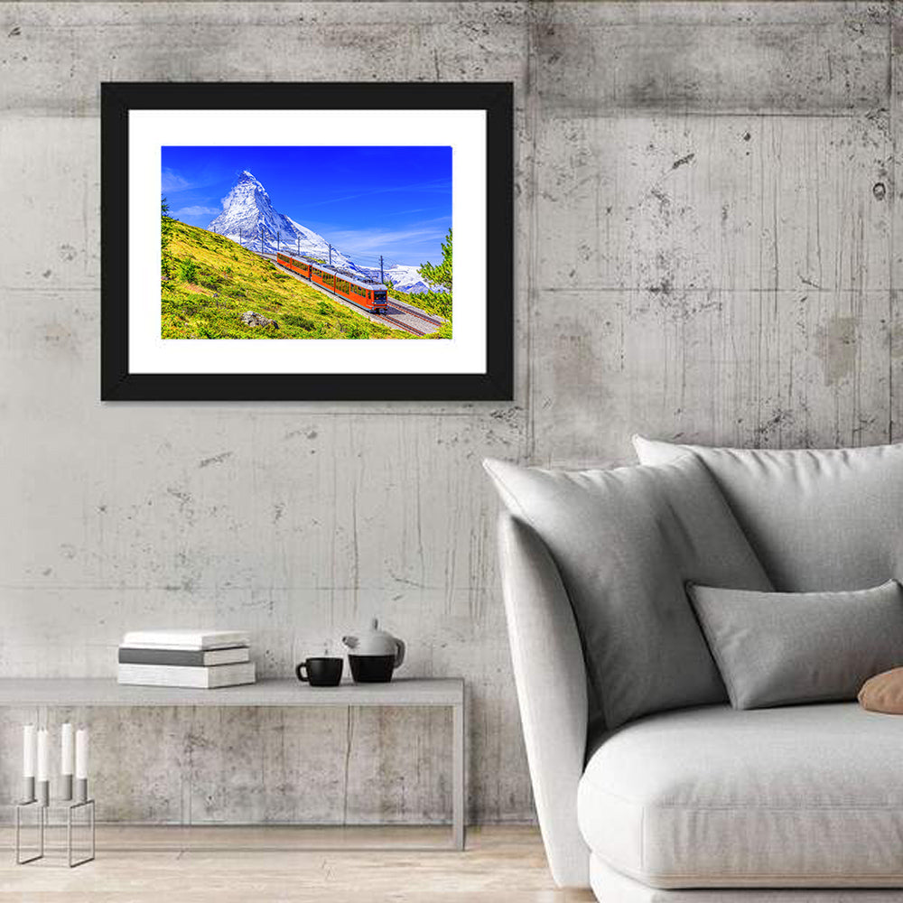 Matterhorn & Train Wall Art
