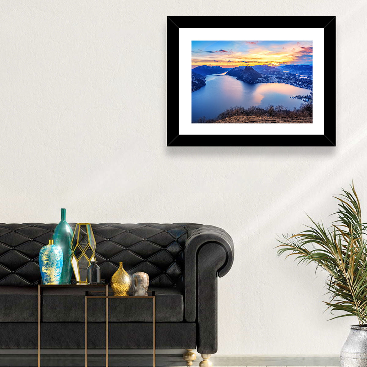 Lake Lugano Sunset Wall Art