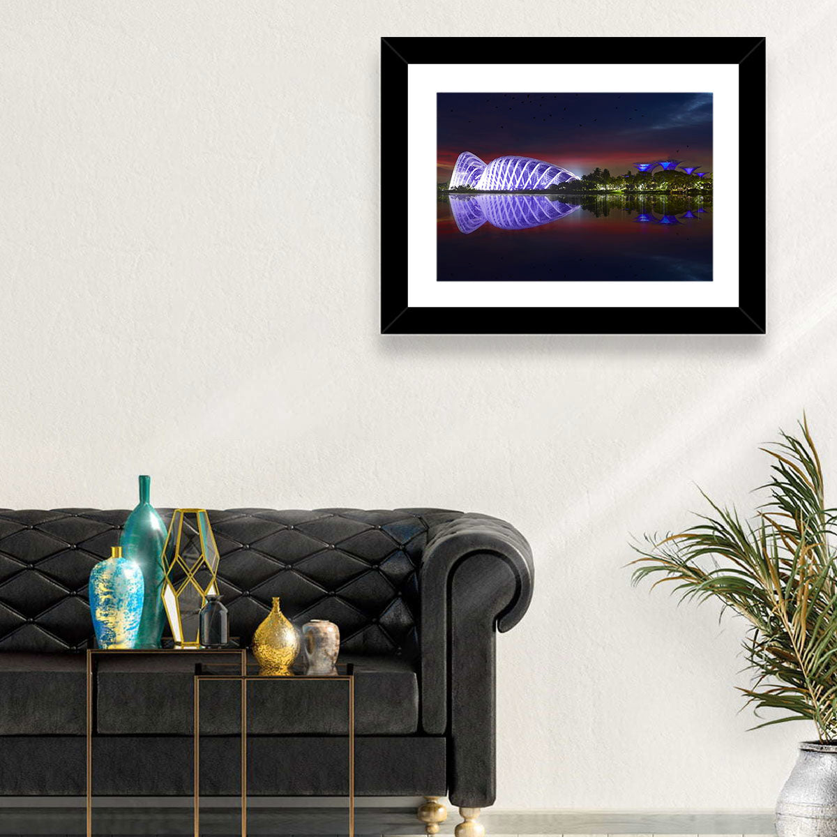 Gardens by the Bay Night Wall Art