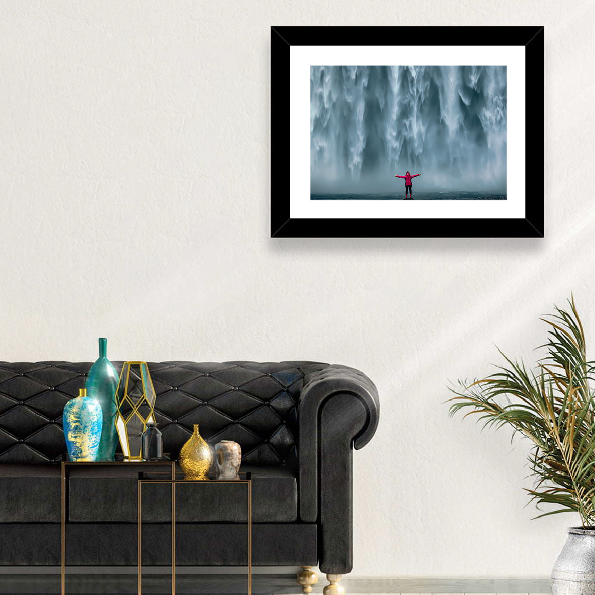 Majestic Skogafoss Waterfall Wall Art