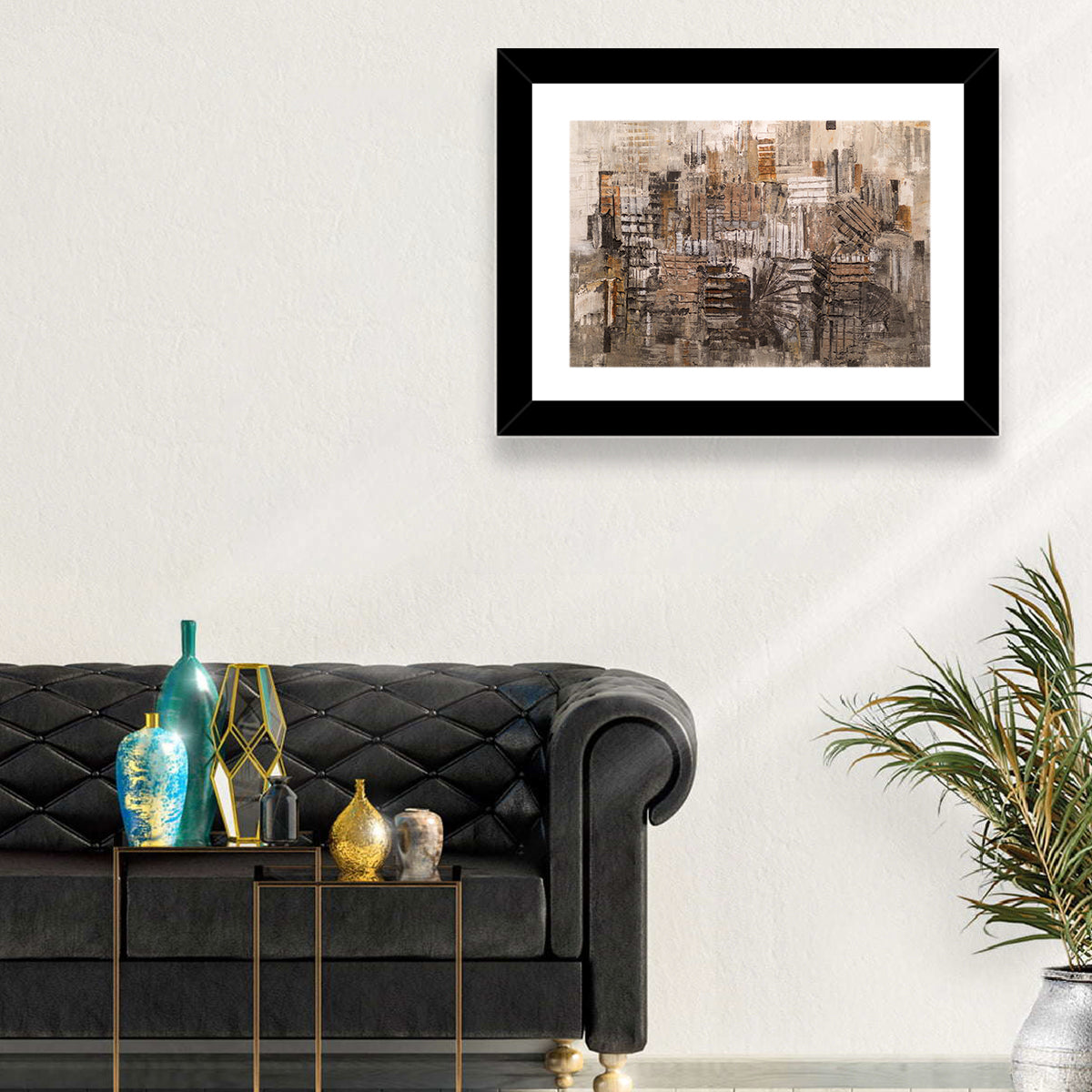 Skyline Strokes Abstract Pattern Wall Art