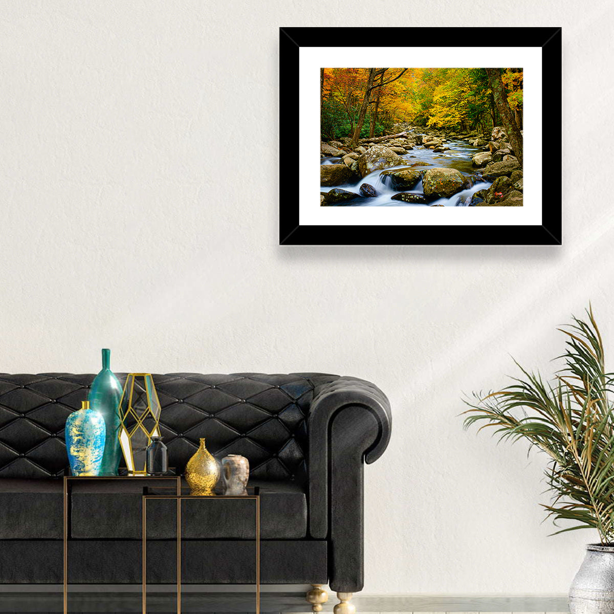Rushing Autumn Stream Wall Art
