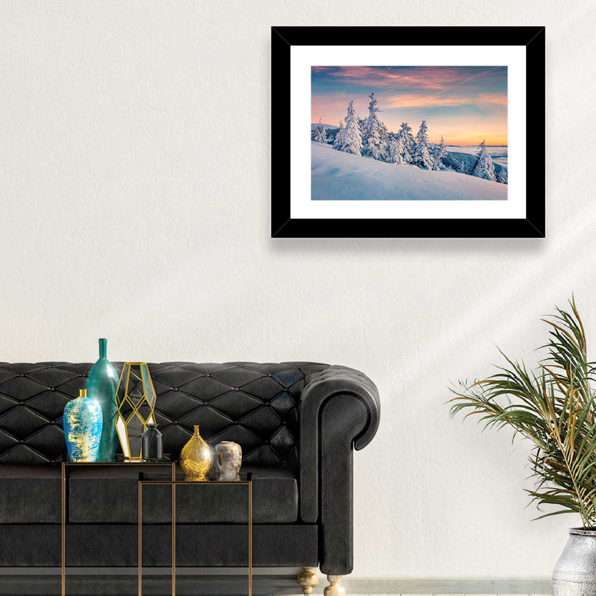 Snowy Carpathian Sunset Wall Art