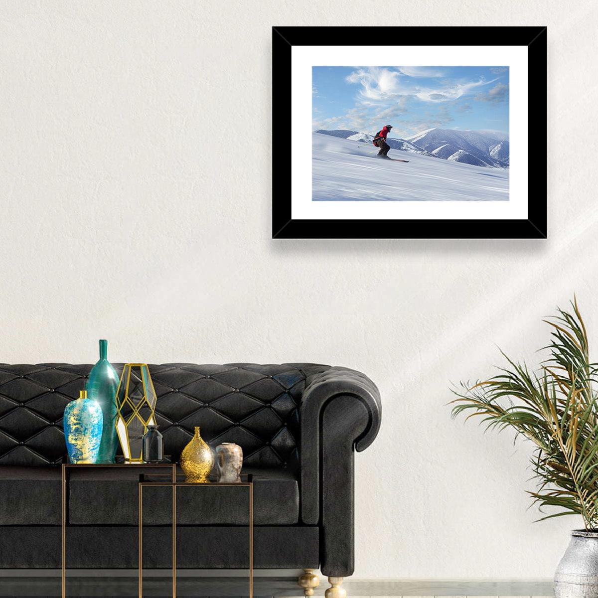 Man Skiing on Slope Wall Art
