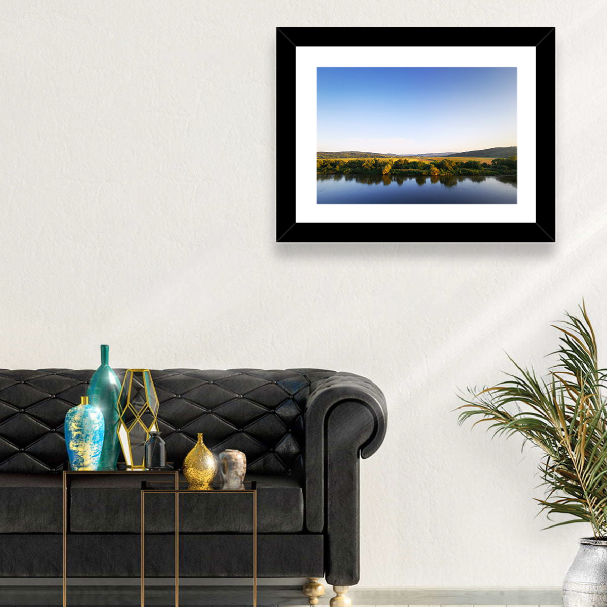 Peaceful River Sunset Wall Art