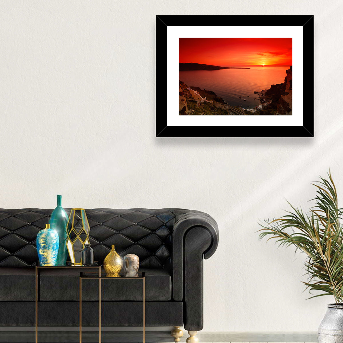 Santorini Sunset Wall Art