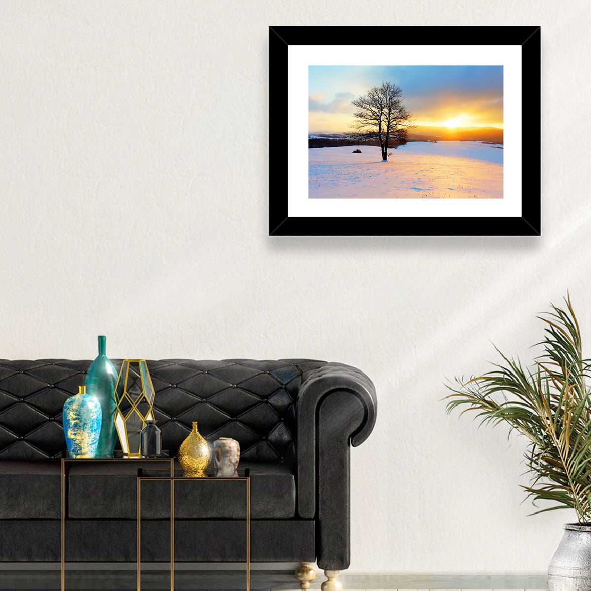 Snowy Winter Sunrise Wall Art