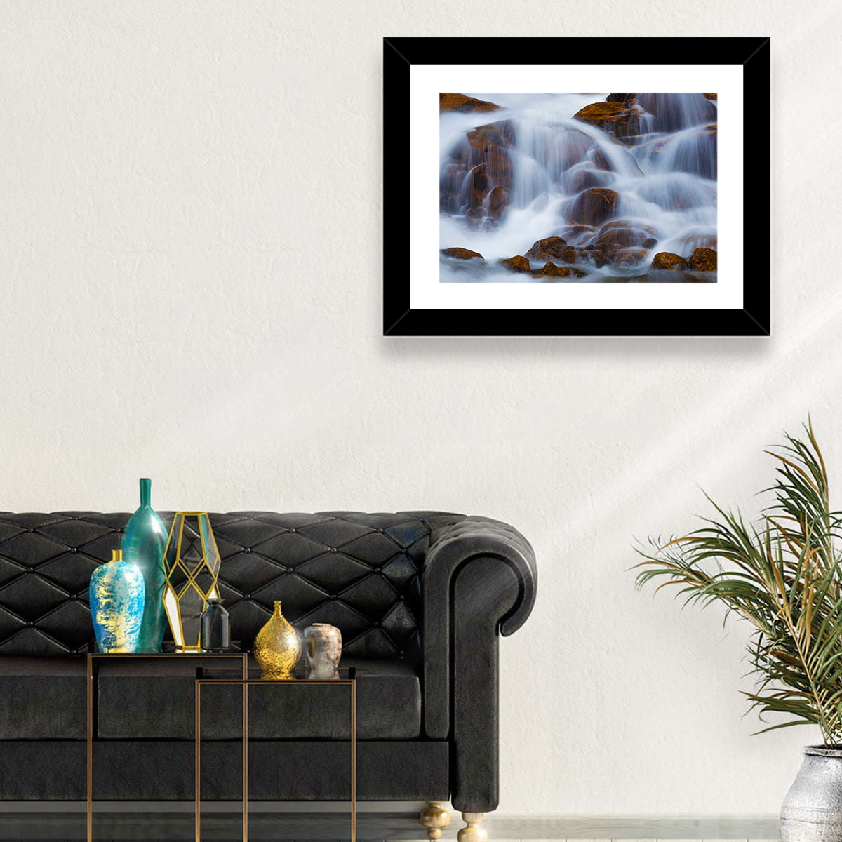 Rocky Mountain Waterfall Wall Art