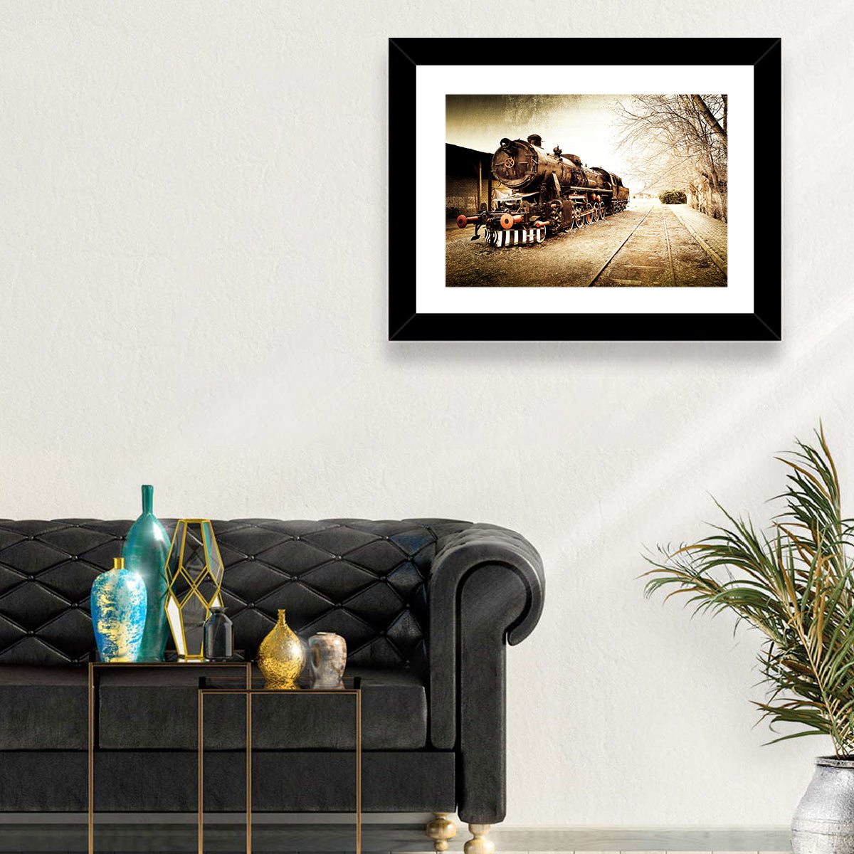 Vintage Old Train Wall Art