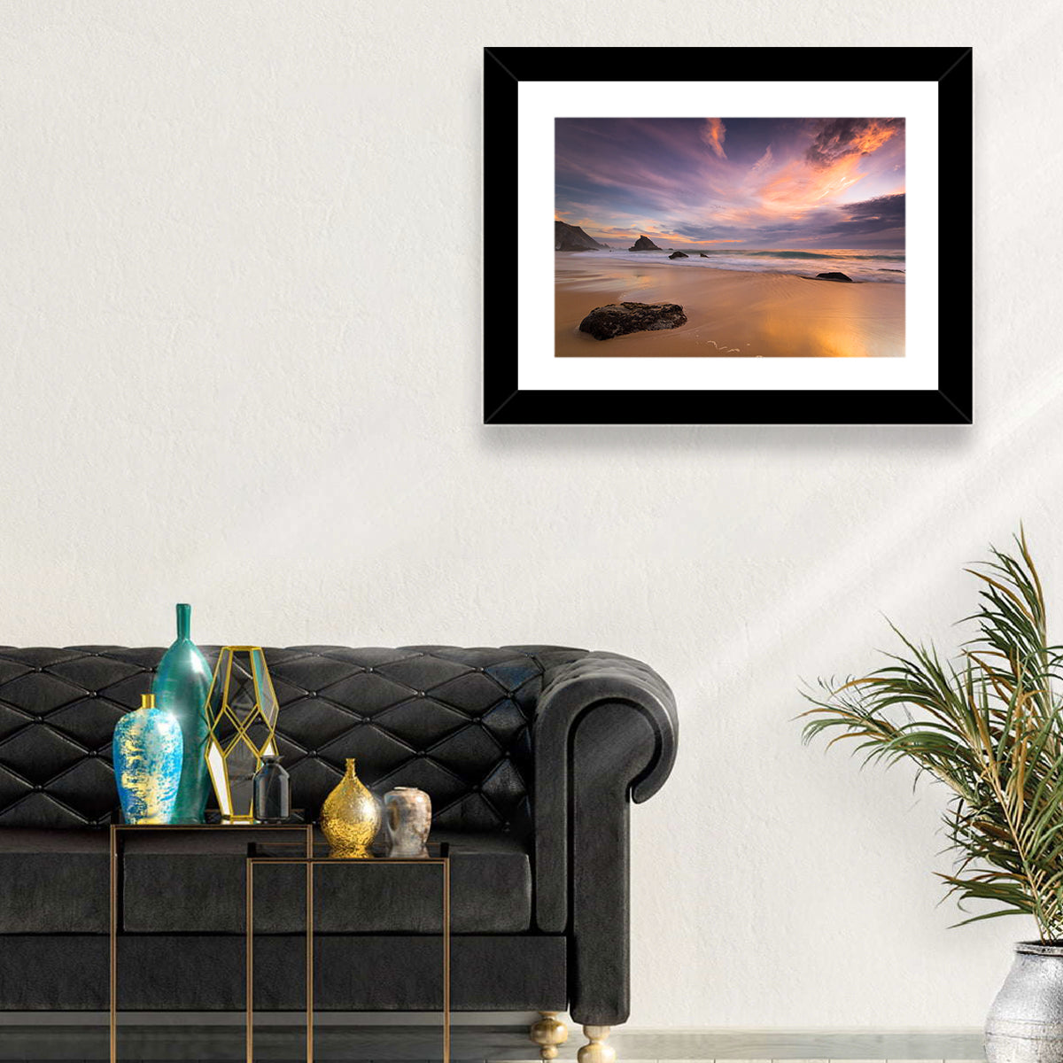 Adraga Beach Sunset Wall Art