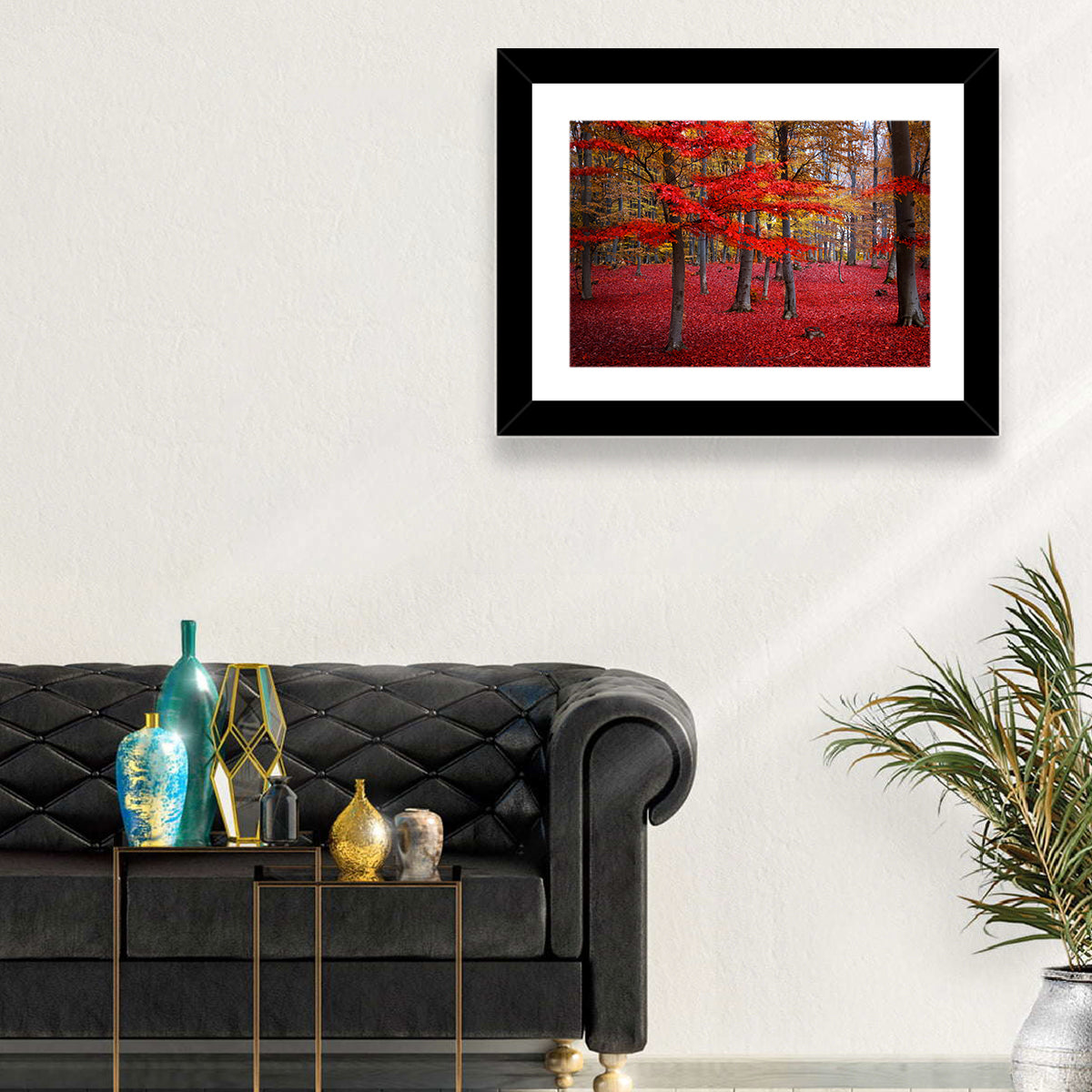 Red Trees Wall Art