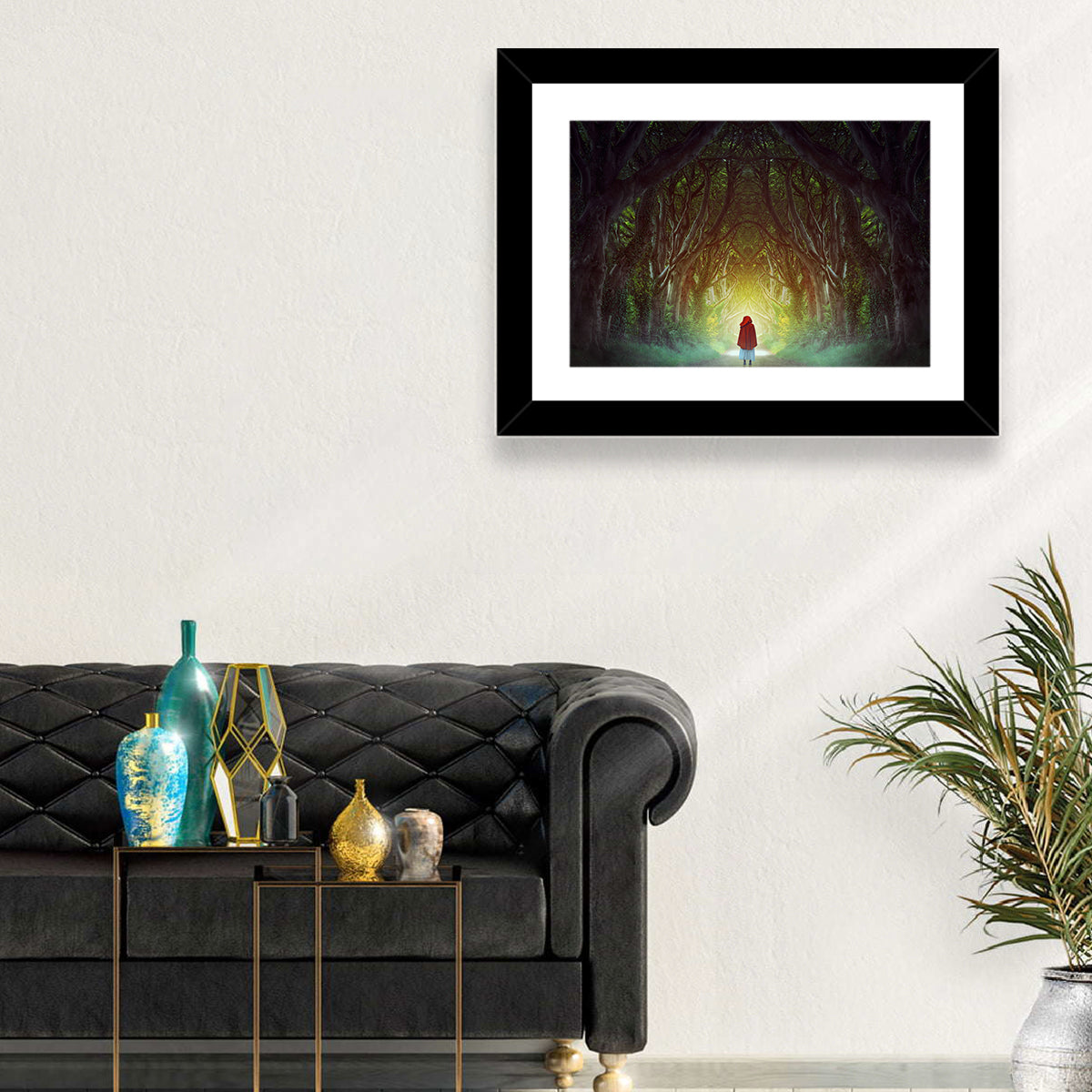 Hedges Forest Pathway Wall Art