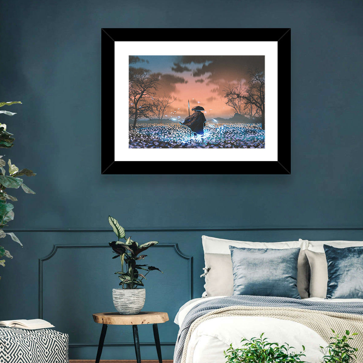 Warrior In Spring Field Wall Art
