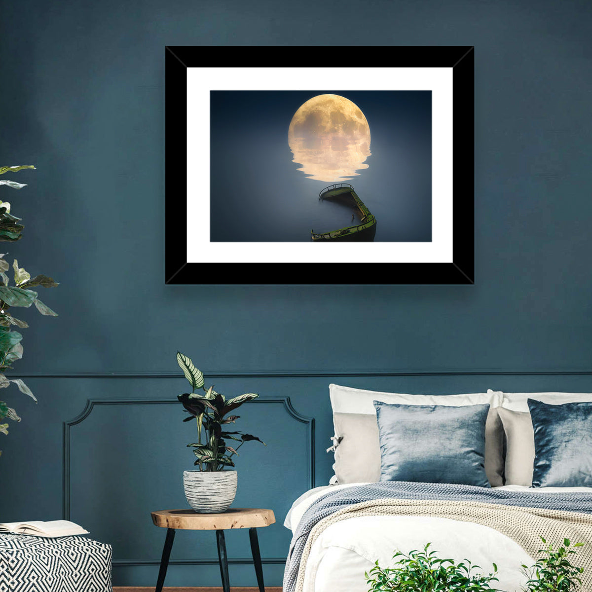 Moon & Broken Ship Wall Art