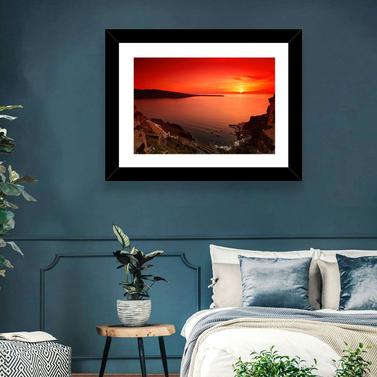 Santorini Sunset Wall Art