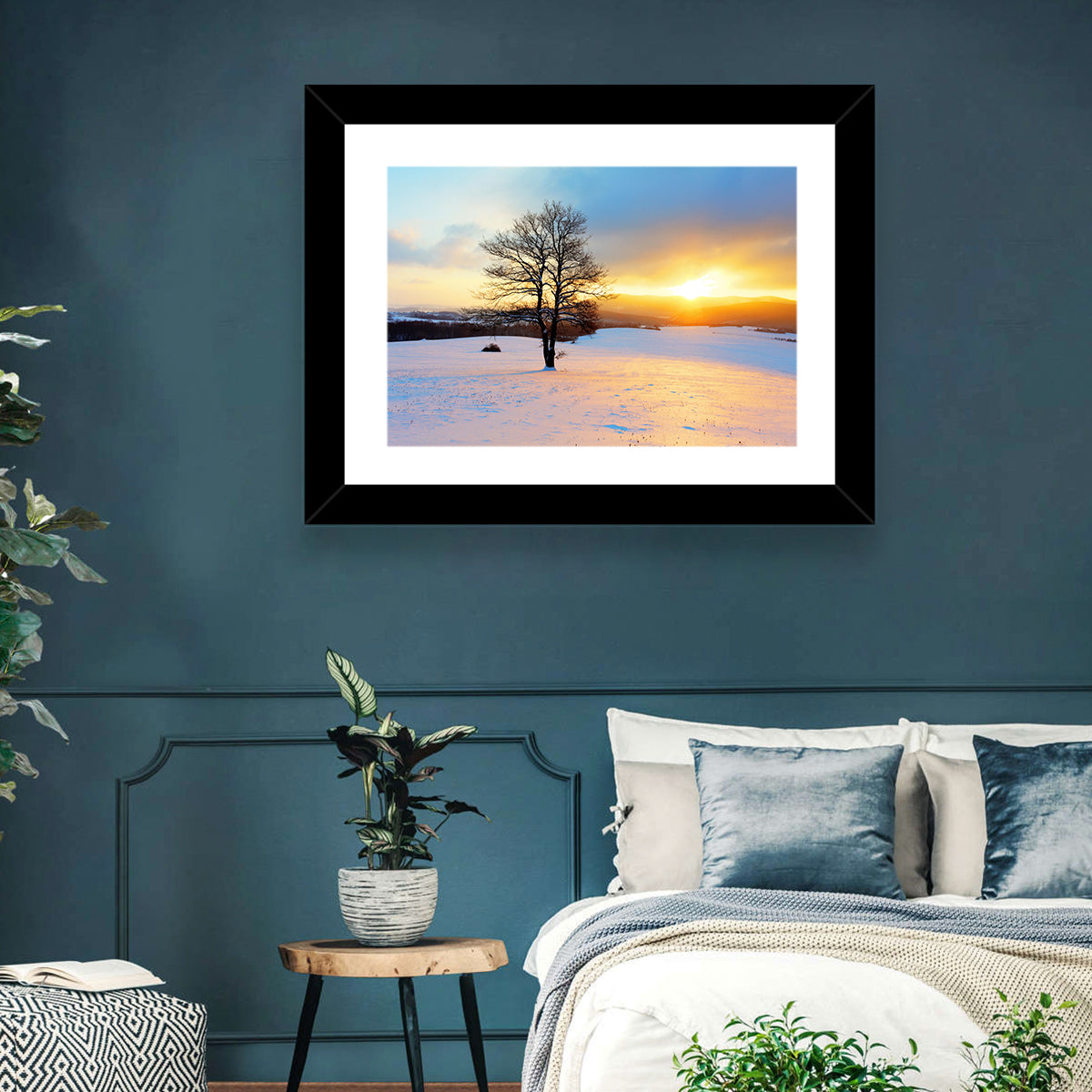 Snowy Winter Sunrise Wall Art