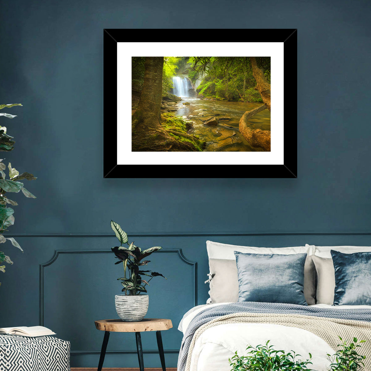 Deep Forest Waterfall Wall Art