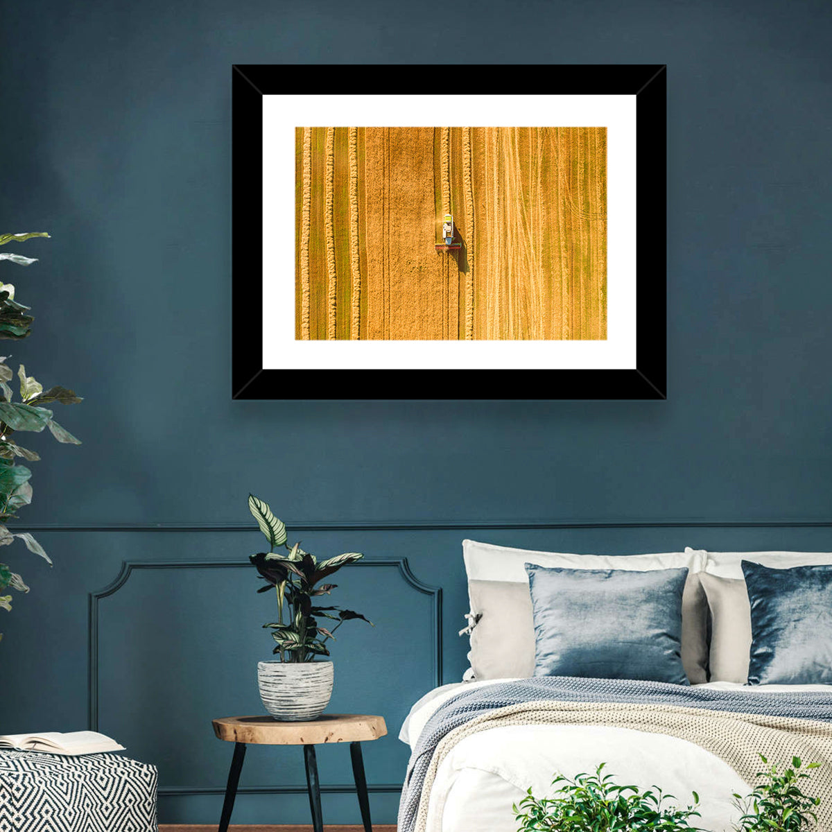Wheat Field Harvesting Wall Art