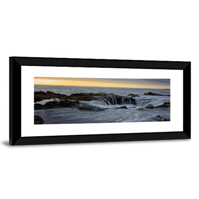 Thor's Well at Cape Perpetua Wall Art as a framed print