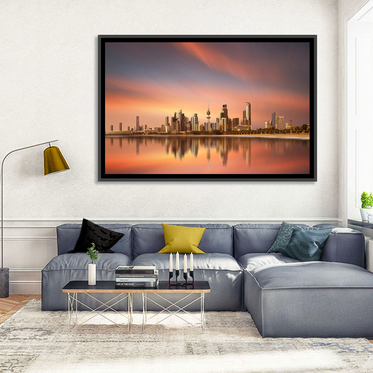 Kuwait City Skyline Wall Art