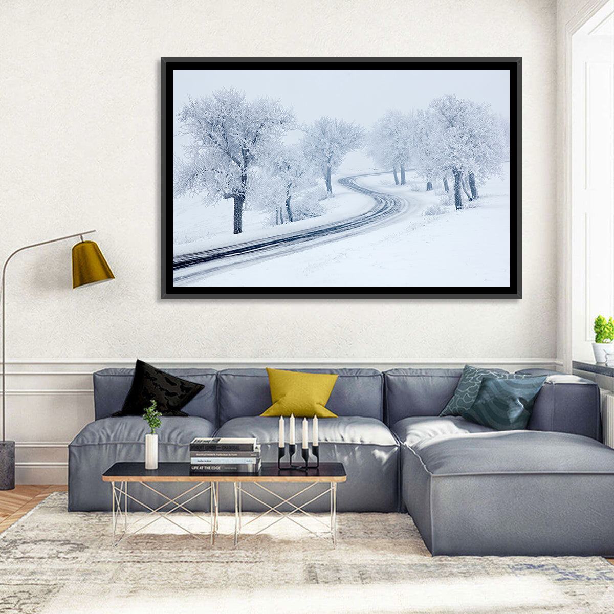 Cold Snowy Path Wall Art