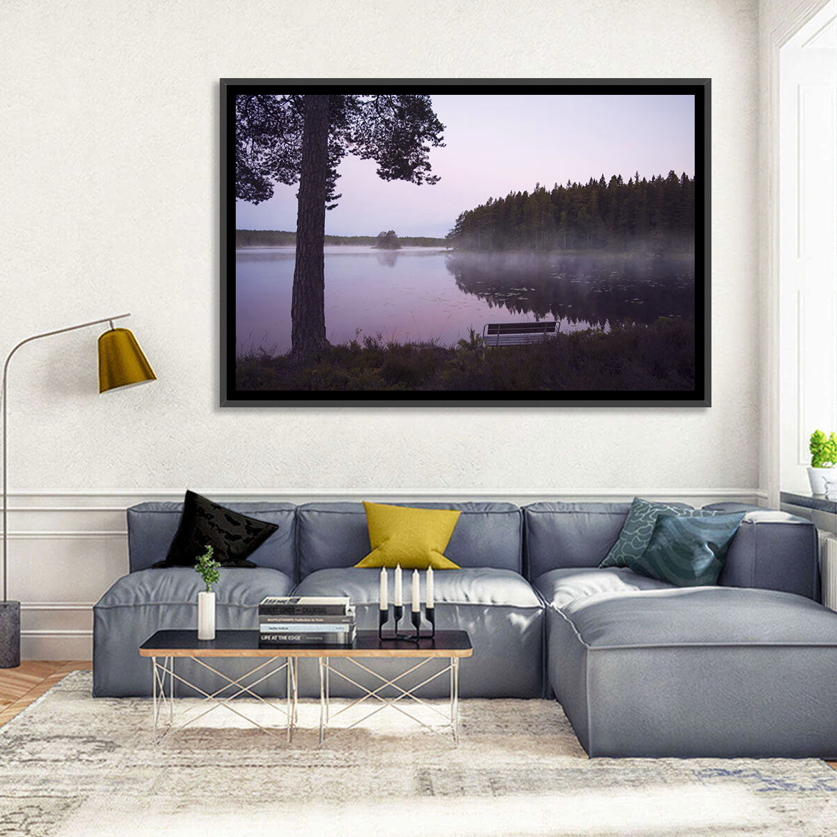 Misty Lake Wall Art