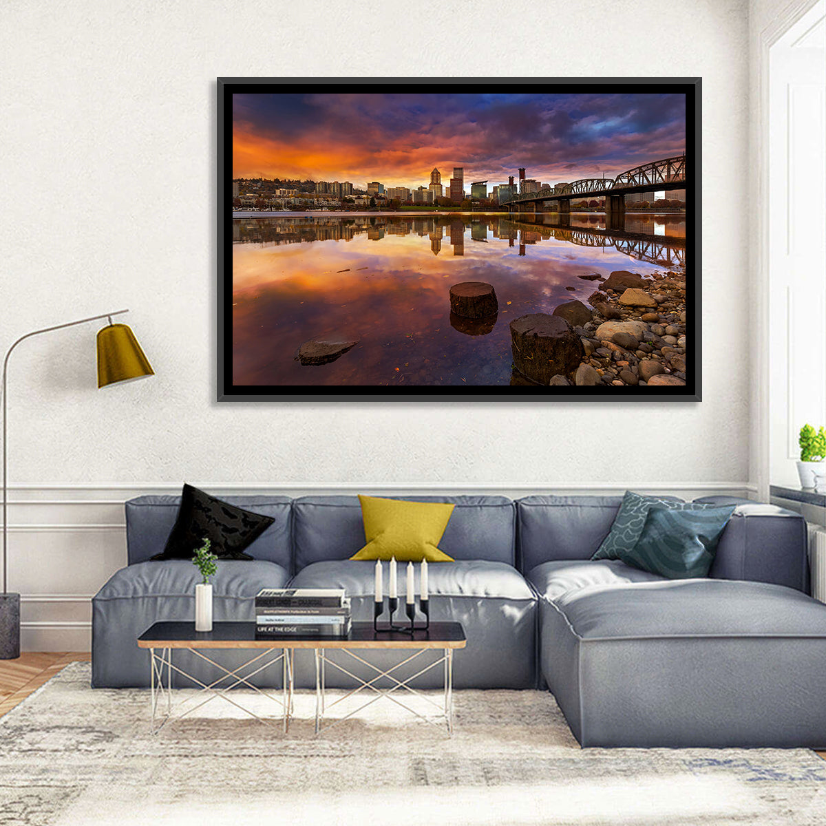 Portland Downtown Skyline Wall Art