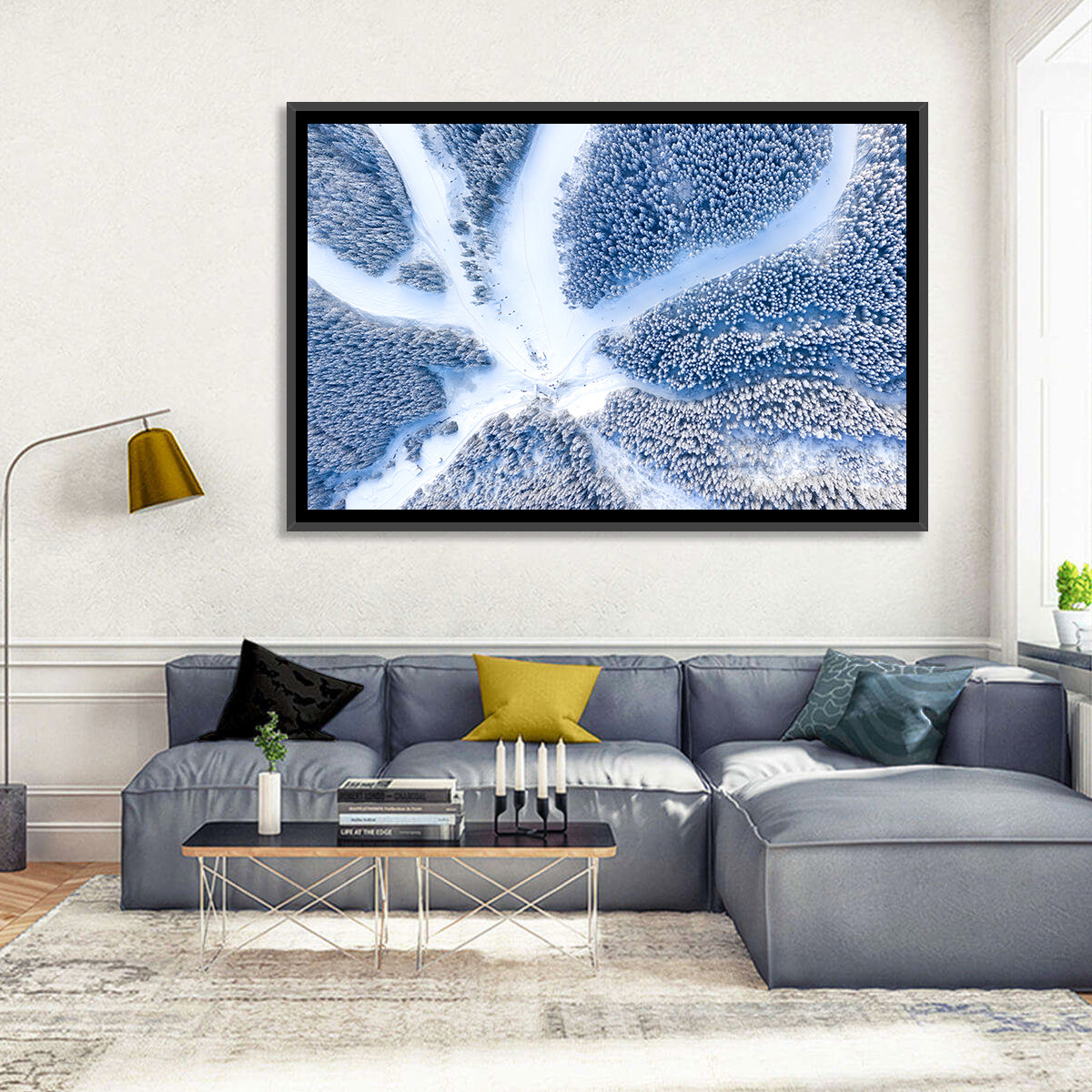 Ski Resort Aerial Wall Art