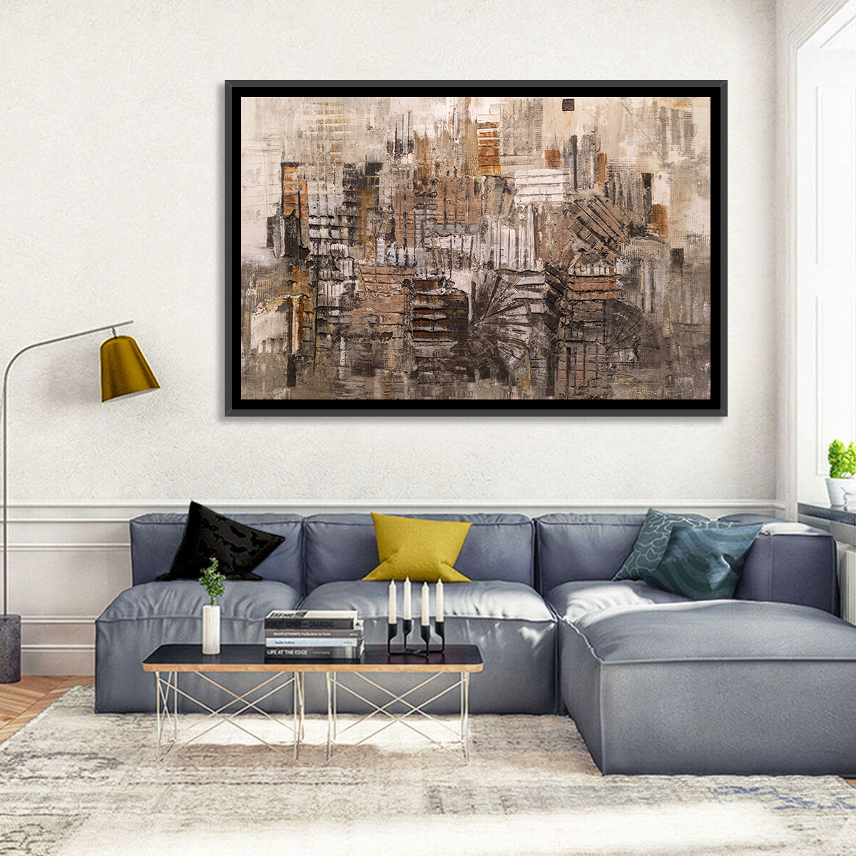 Skyline Strokes Abstract Pattern Wall Art