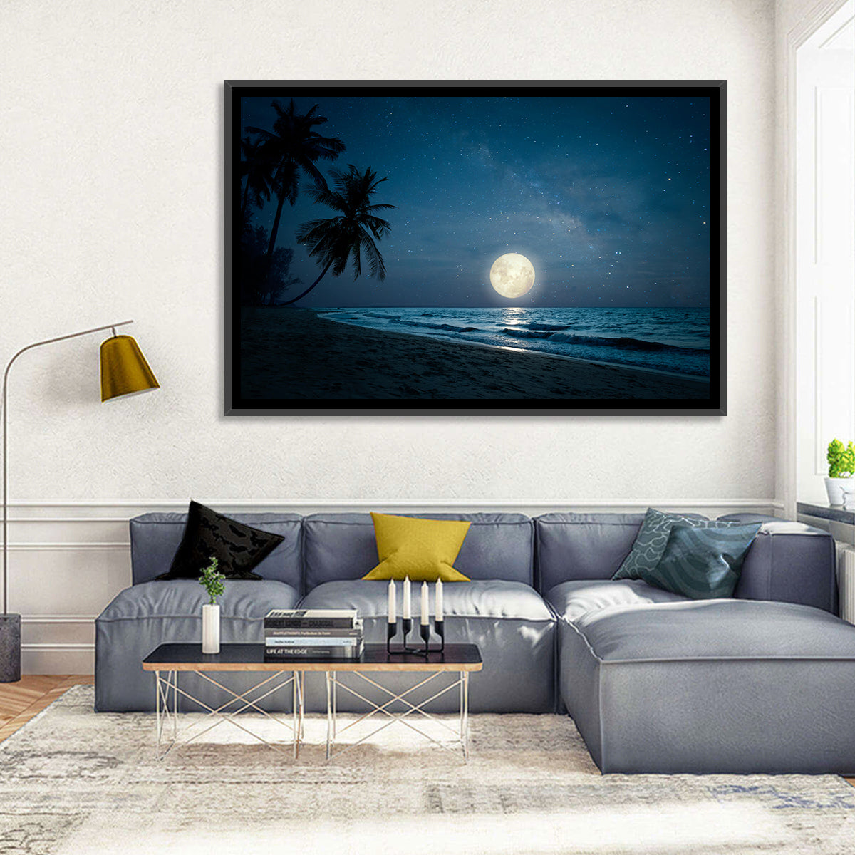 Palm Beach Moonset Wall Art
