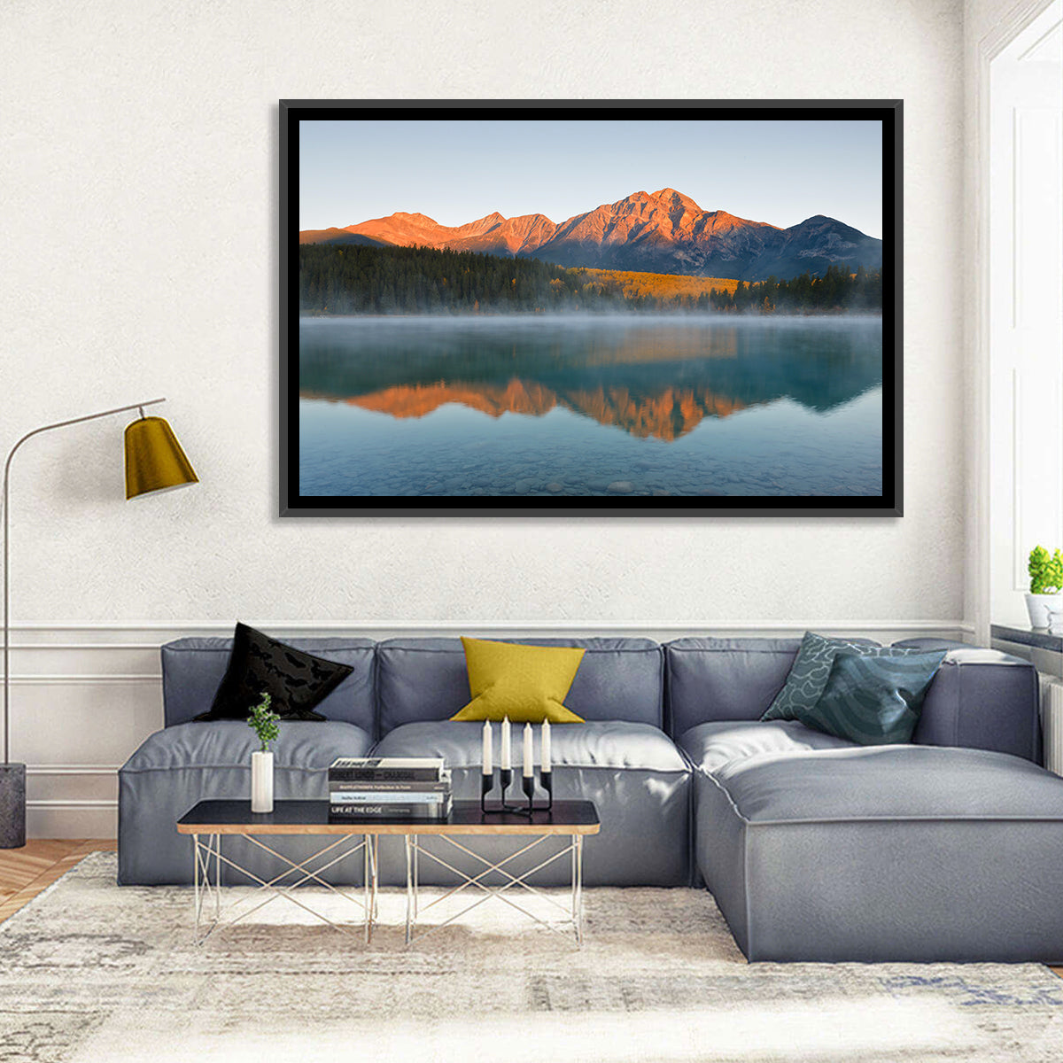 Patricia Lake and Mount Pyramid Wall Art