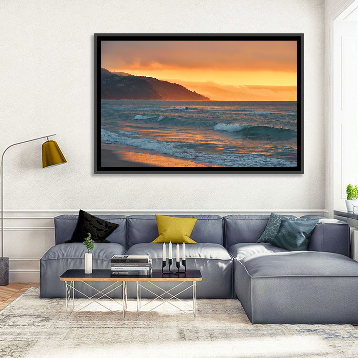 Sea Beach Sunset Wall Art