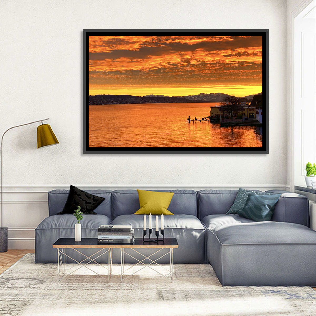 Lake Zurich Sunset Wall Art