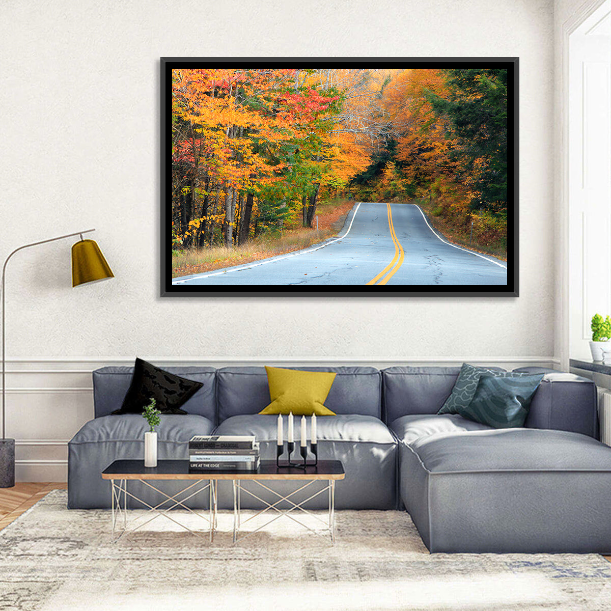 New Hampshire Autumn Way Wall Art