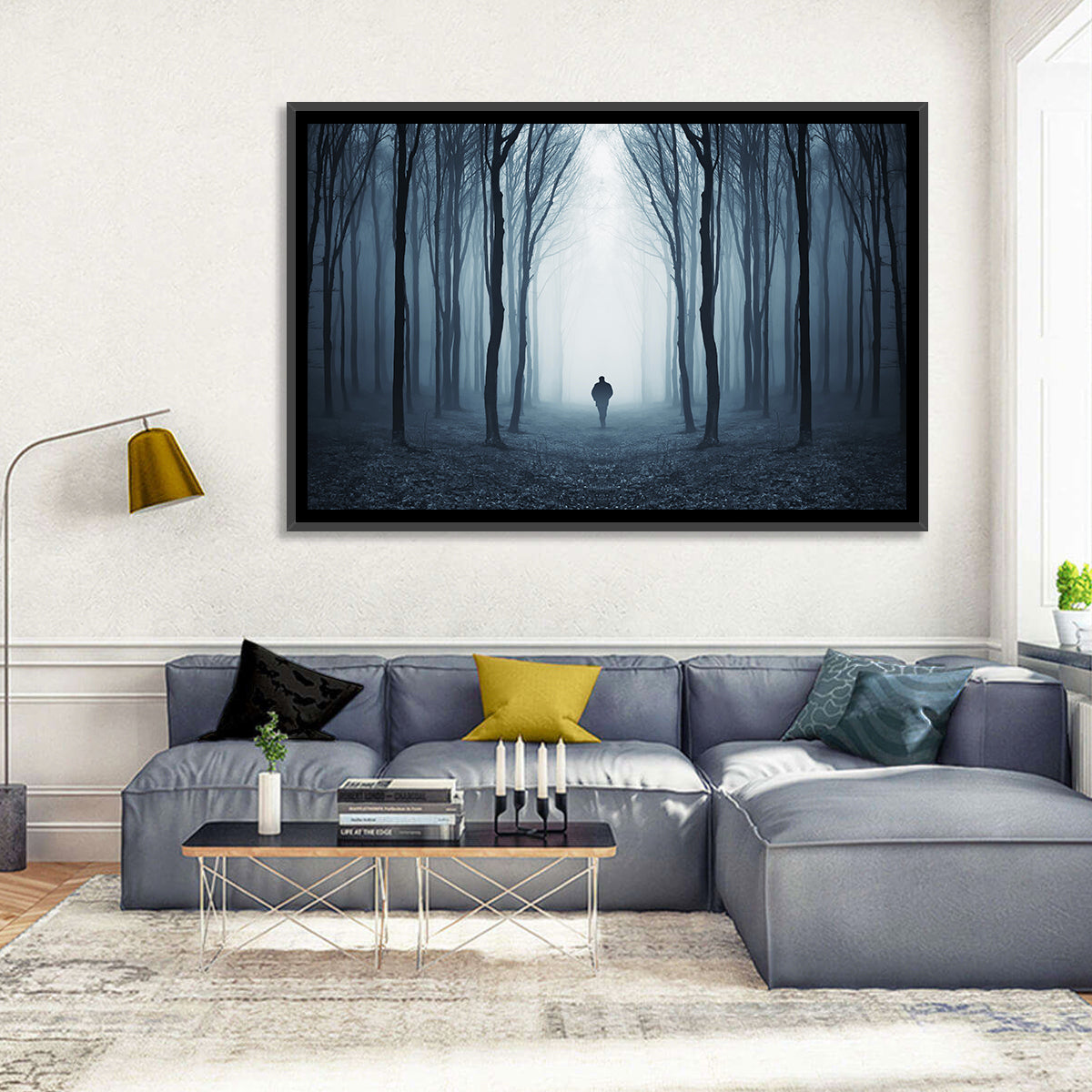Man & Creepy Forest Wall Art