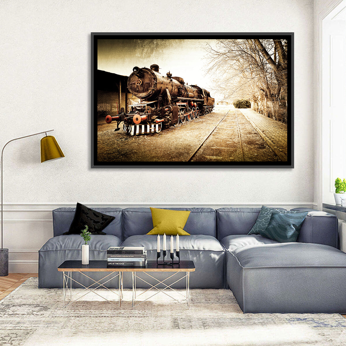 Vintage Old Train Wall Art