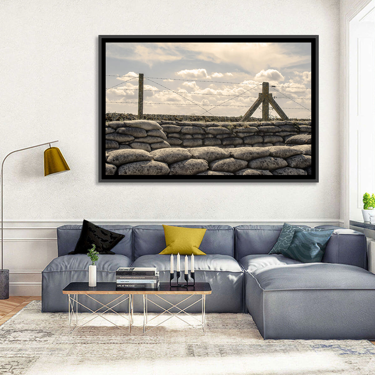 WWI Trenches Sandbags Wall Art