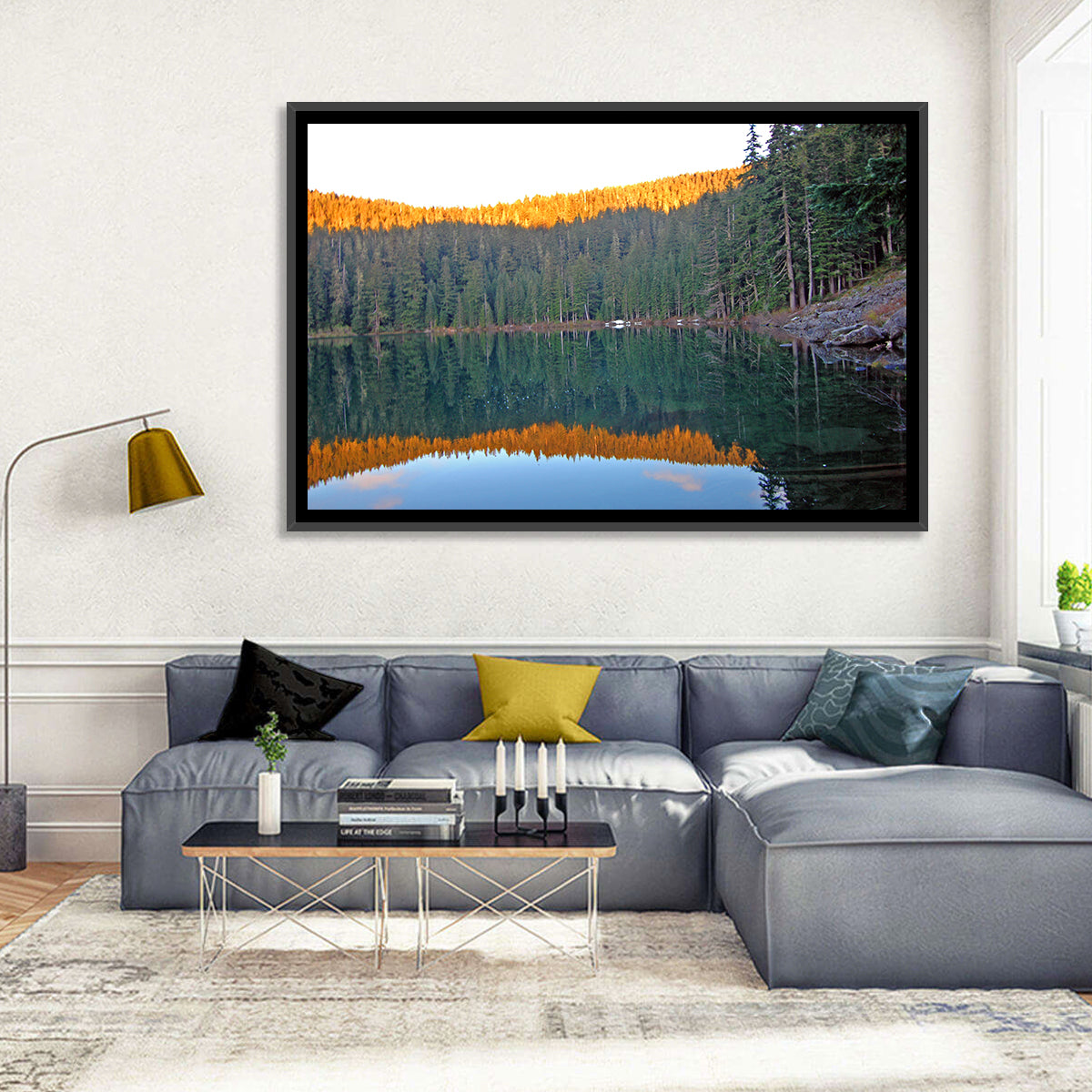 Serene Lake Reflection Wall Art