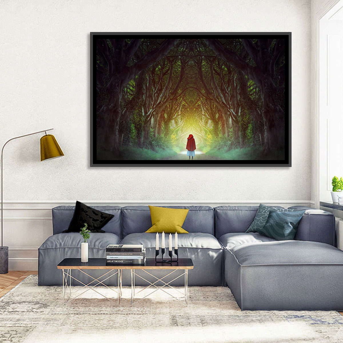 Hedges Forest Pathway Wall Art