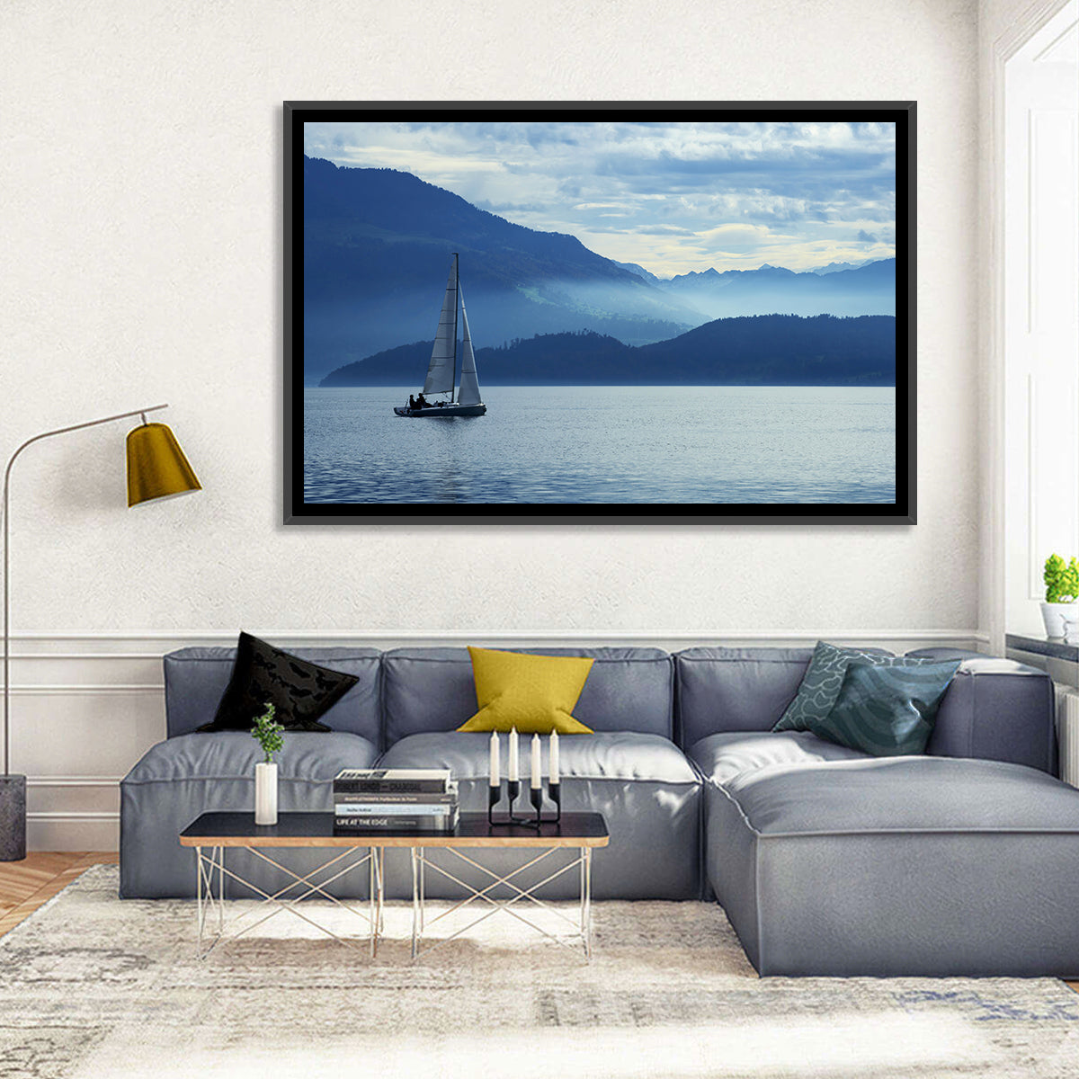 Lake Zug Sailing Wall Art